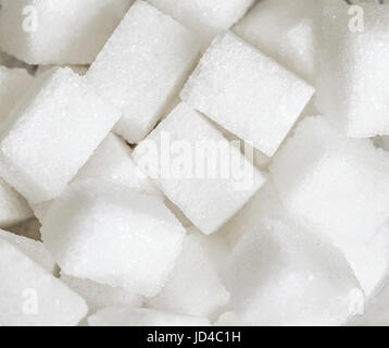 White Sugar Cubes closeup Stockfoto