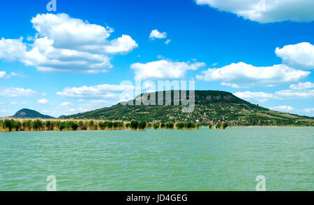 Landschaft des Balatons von Szigliget, Ungarn Stockfoto