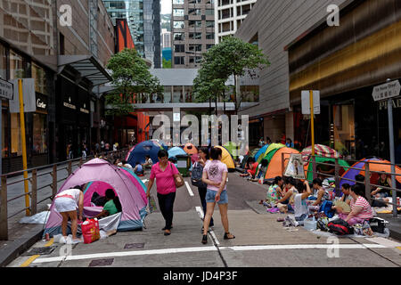 Filipino Sonntag in Hongkong Stockfoto