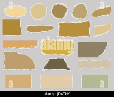 Zerrissene leere Zettel Stock Vektor