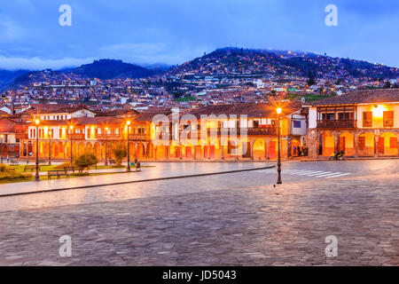 Cusco, Peru. Plaza de Armas in Cusco Hauptplatz. Stockfoto