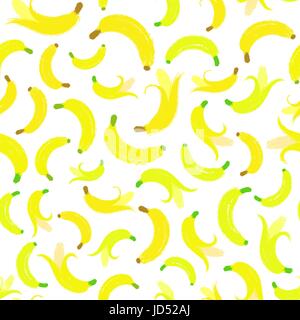 Banane Hintergrund gemalt Muster Stock Vektor