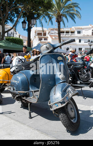 1967 Vespa GS. Klassisches Motorrad treffen Villa de Mijas 2017. Málaga, Spanien. Stockfoto