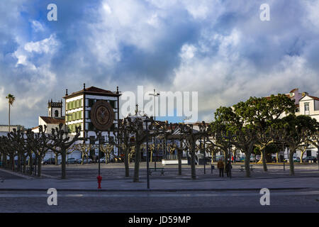 Ponta Delgada auf der Insel Sao Miguel ist die Hauptstadt der Inselgruppe der Azoren. Stockfoto