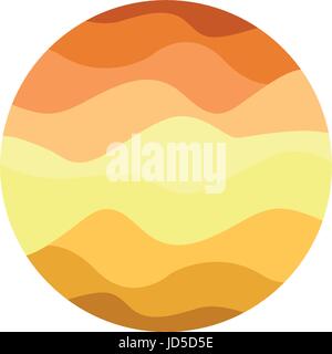 Isolierte abstrakte Farbe orange Runde Form Logo auf weißem Hintergrund, Sonne-Vektor-illustration Stock Vektor