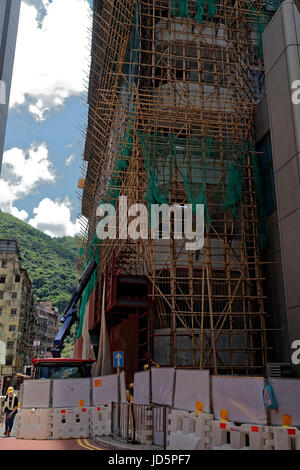 Bambus Gerüst Taikoo, Hong Kong Stockfoto