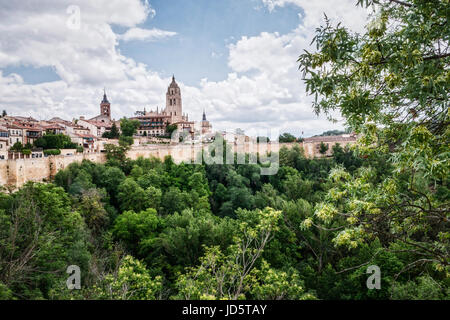 Segovia, Spanien - Juni 3: Kathedrale von Segovia oder genannt korrekt auf Spanisch "Saint Iglesia Catedral unserer lieben Frau von der Asunción und San Frutos", p Stockfoto