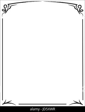 Elegante Zierrahmen schwarz auf weißem Hintergrund. Vektor-Bild Stock Vektor