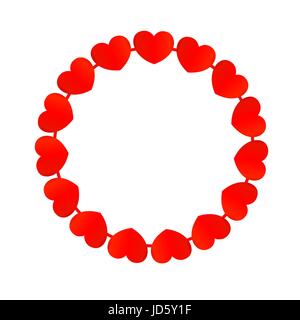 Romantischen Rahmen der rote Herzen mit dem leeren Raum für Text, Dekoration für Hochzeit-design Stock Vektor