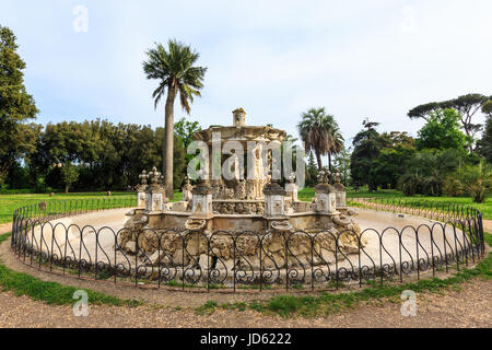 Fontain Bernini benannt Cochlea in Villa Doria Pamphili an der Via Aurelia Antica Stockfoto