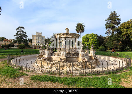 Fontain Bernini benannt Cochlea in Villa Doria Pamphili an der Via Aurelia Antica Stockfoto