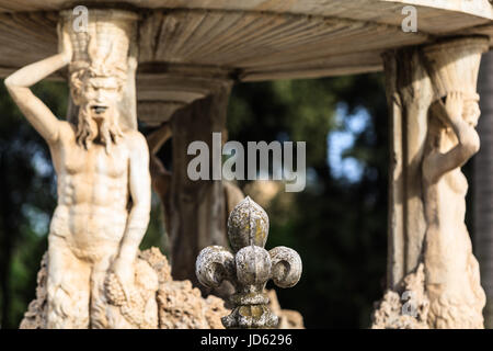 Fragment des Fontain Bernini benannt Cochlea in Villa Doria Pamphili Stockfoto