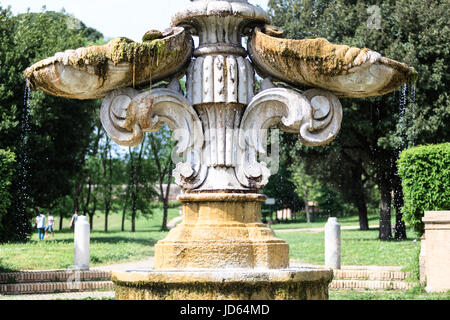 Fontain Giglio in Villa Doria Pamphili an der Via Aurelia Antica Stockfoto