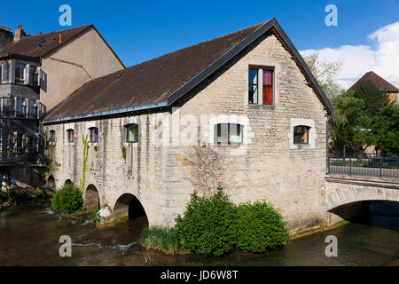 Zentrum Stadt Arbois, Jura-Abteilung, Franche-Comté, Frankreich Stockfoto