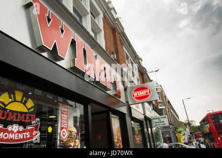 Wimpy Fastfood-Restaurant in Teddington, London, England, UK Stockfoto