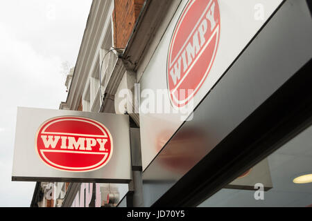 Wimpy Fastfood-Restaurant in Teddington, London, England, UK Stockfoto