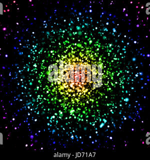 wilden bunten Glitter explosion Stockfoto