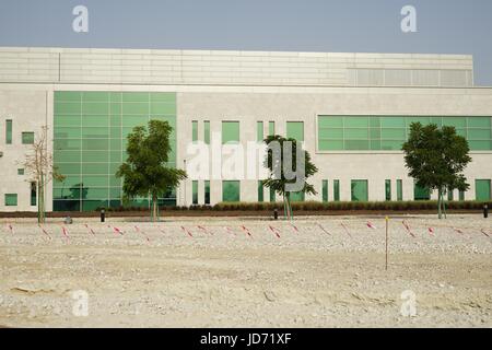 Blick von der Education City Complex von Qatar Foundation, derzeit im Bau in Doha ins Leben gerufen. Freuen Sie sich auf mehreren westlichen Universitäten Stockfoto