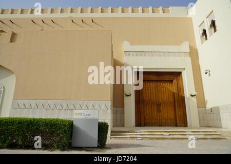 Blick von der Education City Complex von Qatar Foundation, derzeit im Bau in Doha ins Leben gerufen. Freuen Sie sich auf mehreren westlichen Universitäten Stockfoto