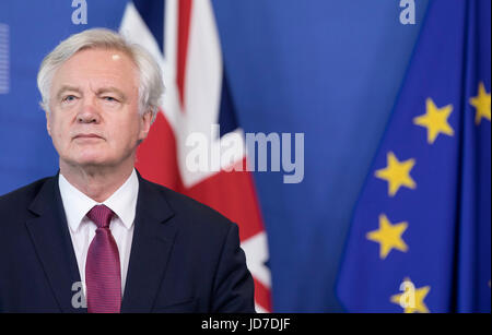 Brüssel, Belgien. 19. Juni 2017.  David Davis, Secretary Of State für den Ausstieg der Europäischen Union, startet den Austritt Verhandlungen Credit: Andia/Alamy Live News Stockfoto