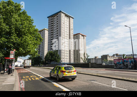 Ampthill Square Immobilien Rat tower Blocks in Mornington Crescent, Camden, London, UK Stockfoto