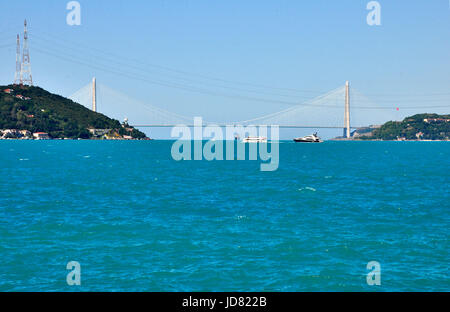 Türkis gefärbt Bosporus Stockfoto