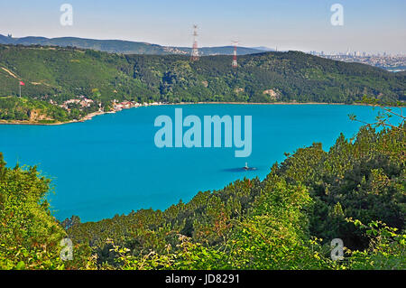 Türkis gefärbt Bosporus Stockfoto
