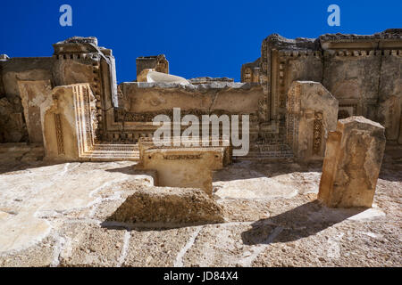 Die antiken römischen Theater von Aspendos, gebaut von Kaiser Marcus Aurelius. Mittelmeerküste, Antalya.Turkey Stockfoto