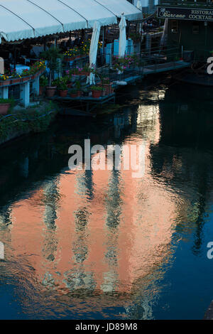 Auf dem Gelände Movida Mailänder Navigli-Landschaft Stockfoto