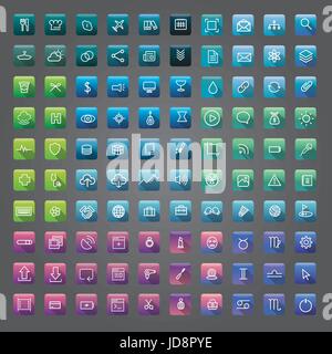 Benutzer-Schnittstelle-Vektor-Icons Set Sammlung gemischt Stock Vektor