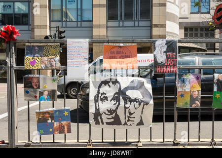 Rik Mayall Memorial 'Bottom' Bank in Hammersmith, London, UK Stockfoto