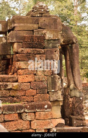 Nahaufnahme von Steinen in Ankor Wat, Kambodscha Stockfoto