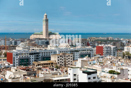 Blick über die Stadt Casablanca Stockfoto