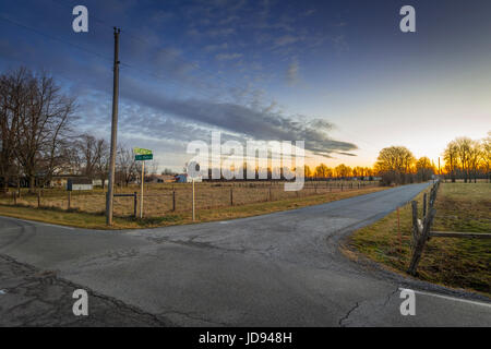 Landstraße, Indiana, USA Stockfoto