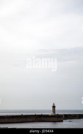 Felgueiras Leuchtturm in Foz - Porto - Portugal Stockfoto