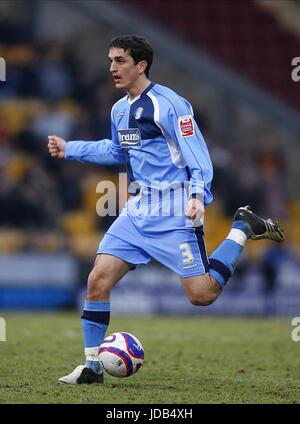 CRAIG WOODMAN WYCOMBE WANDERERS FC VALLEY PARADE BRADFORD ENGLAND 14. Februar 2009 Stockfoto