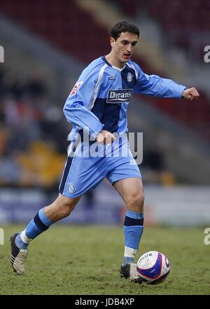 CRAIG WOODMAN WYCOMBE WANDERERS FC VALLEY PARADE BRADFORD ENGLAND 14. Februar 2009 Stockfoto