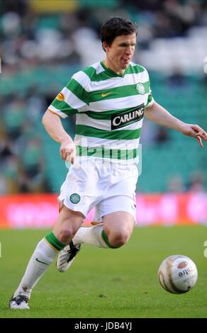 GARY CALDWELL CELTIC PARK GLASGOW CELTIC GLASGOW Schottland 7. Februar 2009 Stockfoto