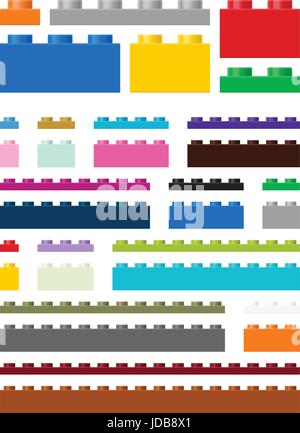 Spielzeug bauen Stücke in Vektor (leicht modifizierbar für Grafik-Designer) Stock Vektor