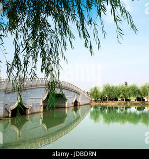 Die weltberühmten Gärten in Suzhou, China-Stil-Park. Stockfoto