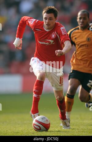 PAUL ANDERSON NOTTINGHAM FOREST FC der Stadt Boden NOTTINGHAM ENGLAND 21. März 2009 Stockfoto