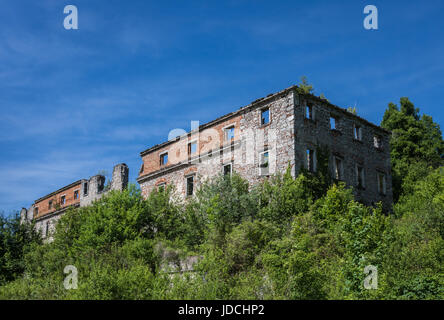 Die Ruinen der Burg Haasberg Planina, Slowenien Stockfoto