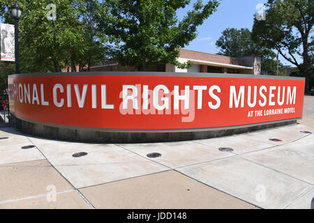 Memphis, TN, USA - 9. Juni 2017: The National Civil Rights Museum im Lorraine Motel, wo Dr. Martin Luther King Jr. ermordet wurde Stockfoto