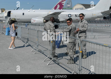 Julien Mattia / Le Pictorium - Salon du Bourget 2017 während des Besuchs von Emmanuel Macron - 19/06/2017 - Frankreich / seine-Saint-Denis / Le Bourget - Salon du Bourget 2017 während des Besuchs von Emmanuel Macron Stockfoto