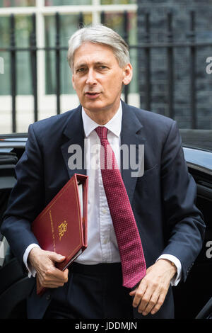 London, UK. 20. Juni 2017.  Kanzler des Finanzministeriums Philip Hammond besucht der wöchentlichen Kabinettssitzung in 10 Downing Street in London. Bildnachweis: Paul Davey/Alamy Live-Nachrichten Stockfoto