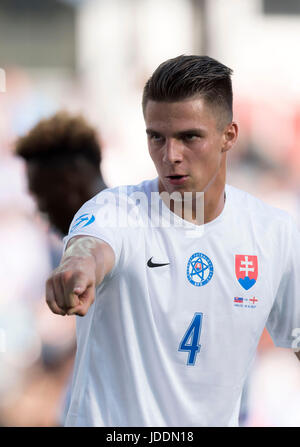 Kielce, Polen. 19. Juni 2017. Martin Valjent (SVK) Fußball: UEFA-U21-Meisterschaft Polen 2017 Gruppe A match zwischen Slowakei 1-2 England Kolporter Arena in Kielce, Polen. Bildnachweis: Maurizio Borsari/AFLO/Alamy Live-Nachrichten Stockfoto