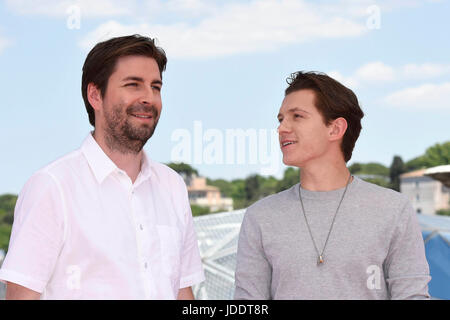 Rom, Italien. 20. Juni 2017. Fototermin von dem Film "Spiderman-Homecoming" in Rom. Im Bild: (L) Regisseur Jon Watts und (R) Schauspieler Tom Holland Photo Credit: Fabio Mazzarella/Sintesi/Alamy Live News Stockfoto