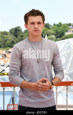 Rom, Italien. 20. Juni 2017. Fototermin von dem Film "Spiderman-Homecoming" in Rom. Im Bild: Schauspieler Tom Holland Photo Credit: Fabio Mazzarella/Sintesi/Alamy Live News Stockfoto