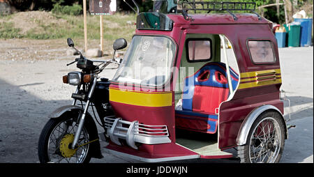 in Asien Philipphines die typischen Tuk Tuk Motorrad für Touristen Stockfoto