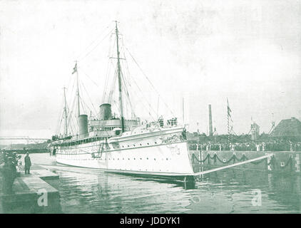 Der Kaiser Yacht in Kiel Regatta 1914 Stockfoto